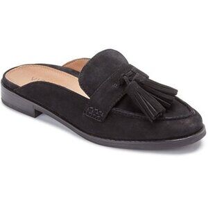 NIB Vionic Reagan Black Nubuck Mule Slip On Shoe Sz 6.5